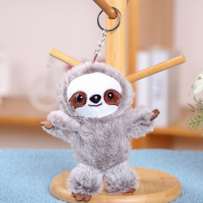 ナマケモノ ぬいぐるみ キーホルダー アニマル マスコット かわいい バッグチャーム ふわふわ 動物 飾り お出かけ 旅行 お土産 子供 プレゼント ギフト