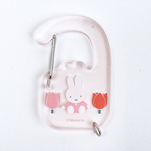 ミッフィー miffy アクリルカラビナ ピンク キーホルダー STRAWBERRY&TULIP 日本製