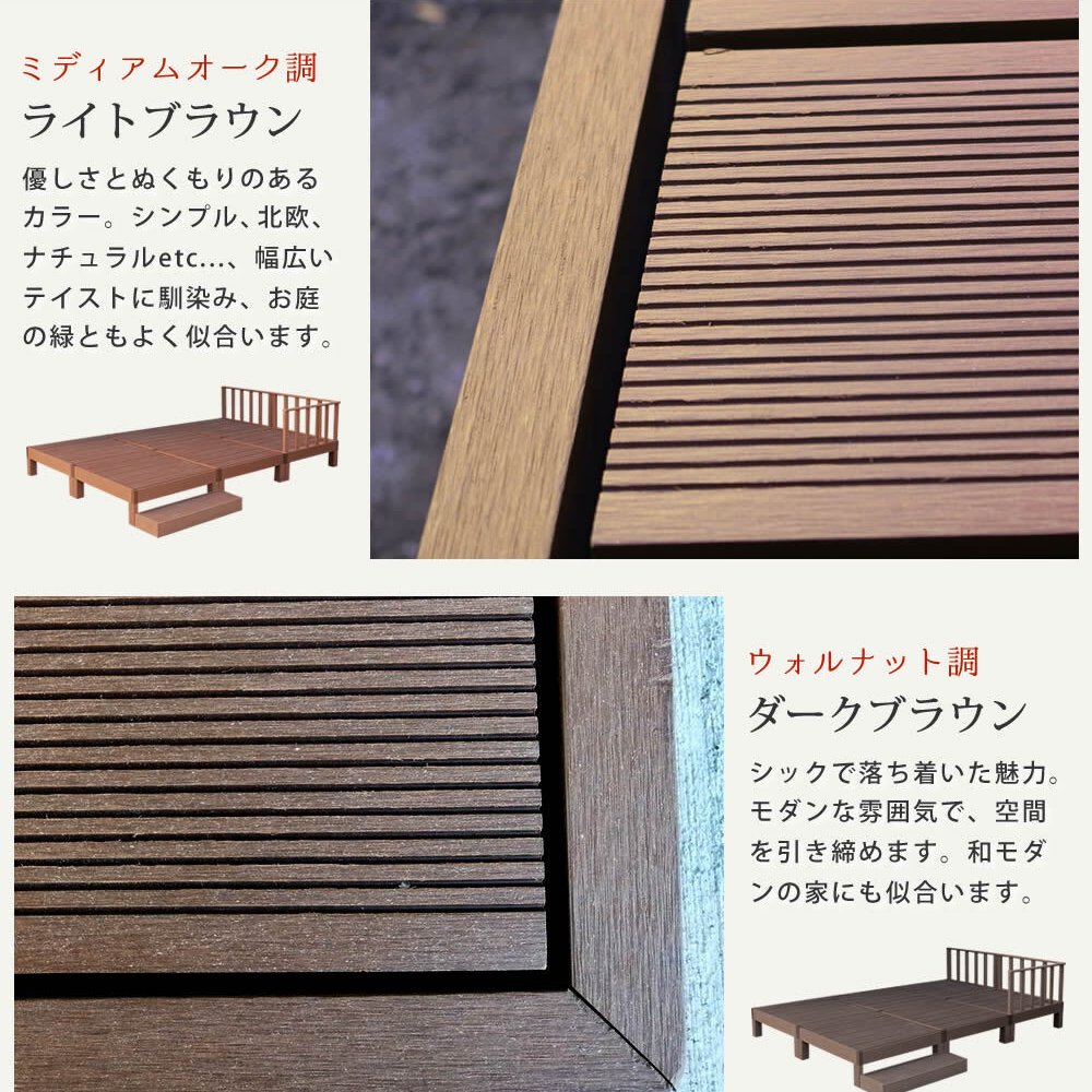 フェンス 人工木ウッドデッキ ecofeel エコフィール 6台 ステップ・フェンスセット PWDE-6P-SFSET 樹脂製 縁台 縁側 DIY キット テラス ウッドパネル 腐らない 屋外 新築 外構 ベランダ 本格的 おしゃれ 簡単組立 ガーデン