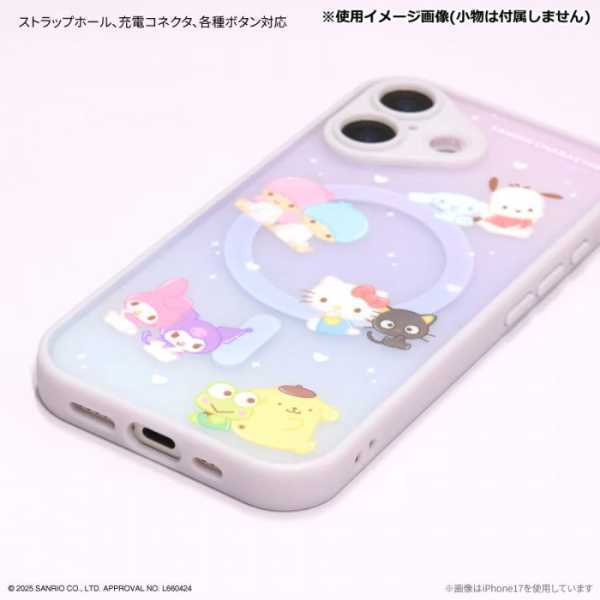 サンリオ iPhone ケース MagSafe 対応 IIIIfit プランプフレーム iPhone15 14 13 iPhoneケース ハードケース TPU PC ハイブリッド 耐衝撃 スマホケース ストラップホール付き おしゃれ 可愛い キャラクター サンリオ正規ライセンス品
