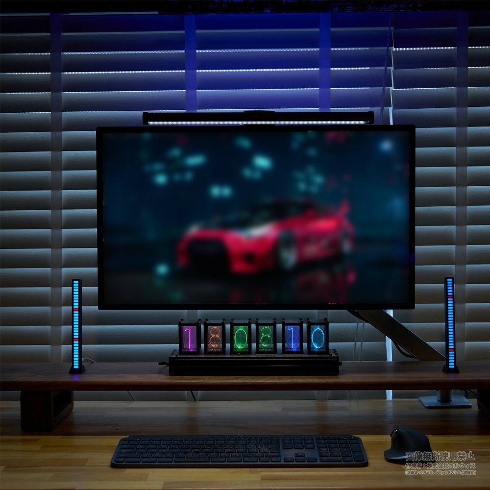 2in1 LEDライト サウンドバー 音に反応 RGB 音楽連動 アプリ対応 スマホ操作 調光 調色 車載 ゲーミングライト インテリアライト 貼りつけ スタンド 誕生日 プレゼント ギフト 贈り物