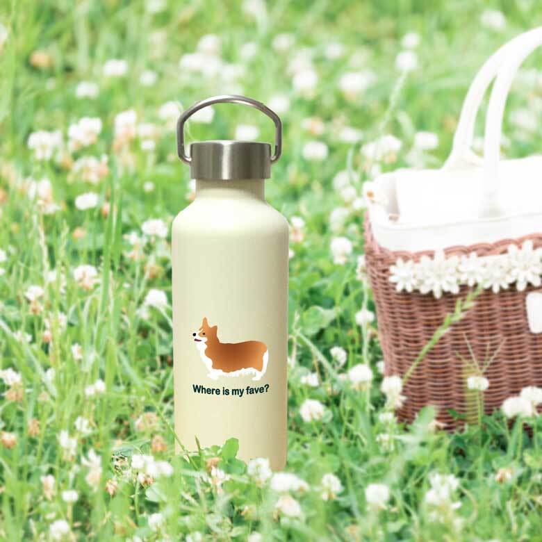 コーギー かわいい 取っ手付きマグボトル おしゃれ 290ml 保温 保冷 ステンレス マグボトル 取っ手付き 真空 断熱 二重構造 ボトル タンブラー 水筒 マイボトル オリジナル ウェルシュコーギー コギ 犬 ペット 動物 アニマル