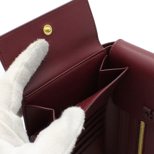 GANNI ガニー 財布 B3010134-436 Bou Travel Wallet サイフ バーガンディ