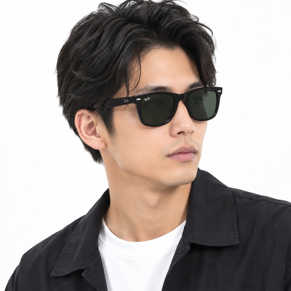 レイバン Ray-Ban サングラス オリジナル ウェイファーラー 52サイズ ローブリッジフィット アジアンフィット ウェリントン スクエア型 男女兼用 メンズ レディース グリーン RB2140F 901 52 22 150 3N 【スペシャルラッピング660円(別売り)】送別会 誕生日 お中元 結婚祝い 結婚式 高級 父の日 母の日 ホワイトデー