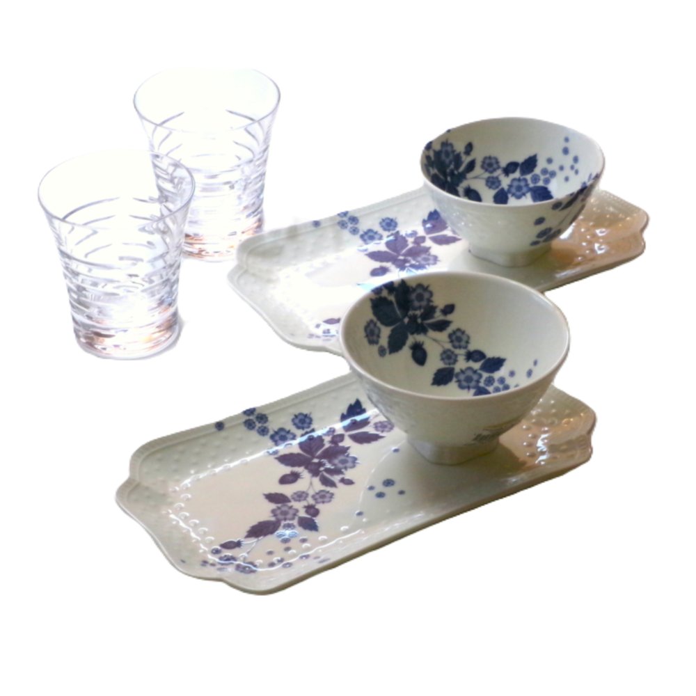 ウェッジウッドWEDGWOOD　ストロベリーブルームSTRAWBERRY BLOOM　INDIGO　インディゴ、　アニュアルANNUAL  TUMBLERタンブラー 2027 　６ピースセット【ブランド食器セット】【御結婚御祝・内祝・新築御祝・還暦御祝・御礼・寿・ギフト包装可能】