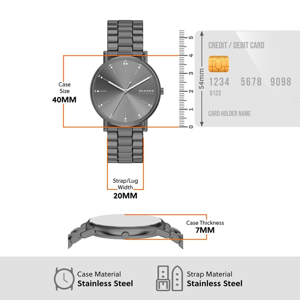 スカーゲン SKAGEN 腕時計 メンズ 三針 SIGNATUR ガンメタル  SKW6951【2026 新作】