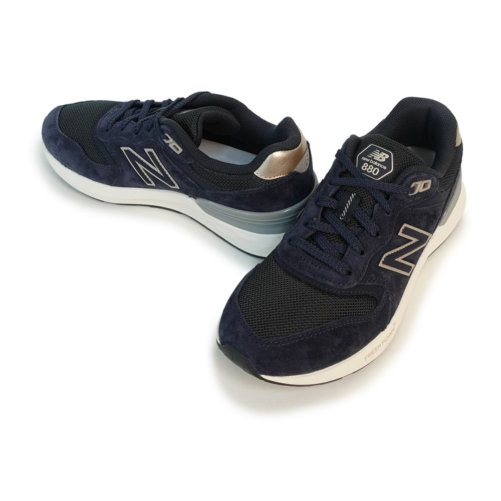 ニューバランス new balance 880 スニーカー 幅広 レディース ウォーキング シューズ 運動靴 靴 普段履き NB W880 4AJ 2E ネイビー
