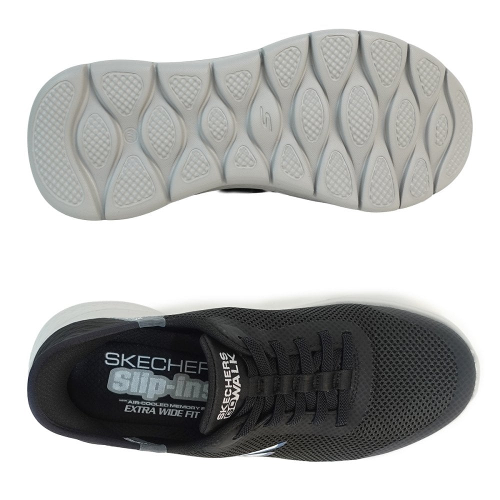 SKECHERS スケッチャーズ スニーカー スリップインズ ゴーウォーク フレックス ハンズ アップ 216324WW BKGY ブラック/グレー エクストラワイド 幅広