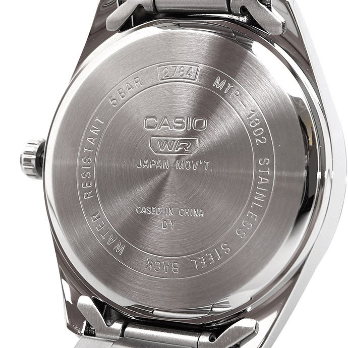 CASIO 腕時計 カシオ 時計 ウォッチ チープカシオ チプカシ アナログ クオーツ メタルバンド シルバー ブラック マザーオブパールダイアル 海外モデル MTP-1302DS-1AV [並行輸入品]