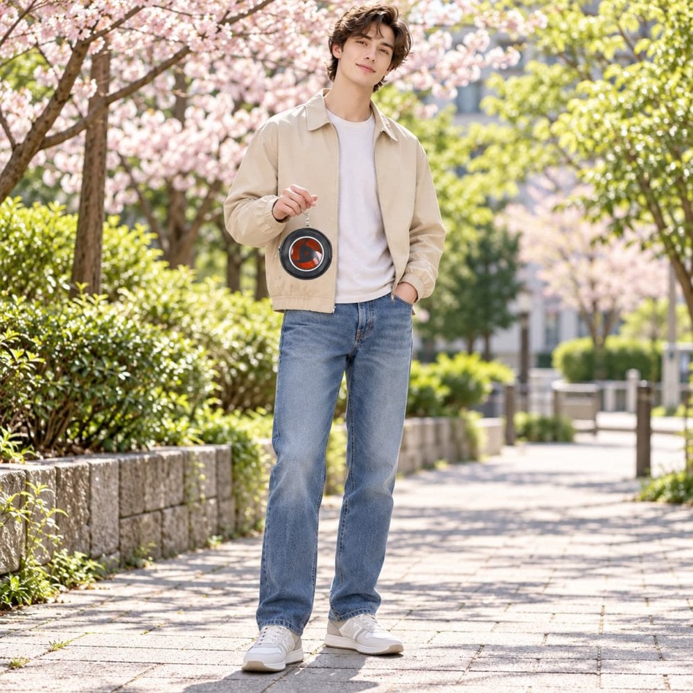 ALTIQUE アルティーク ポーチ イヤホンケース NARUTO疾風伝 万華鏡写輪眼ポーチ  ユニセックス 男女兼用 コラボ アニメ