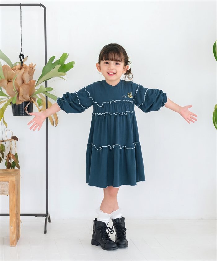 Rora ワンピース 通販 キッズワンピース ティアードワンピース 子どもワンピース お出掛け 通園通学小学生 お出かけデイリー 発表会結婚式 誕生日プレゼント 長袖 春秋冬 可愛いおしゃれ かわいい おしゃれ カジュアル 姉妹お揃い