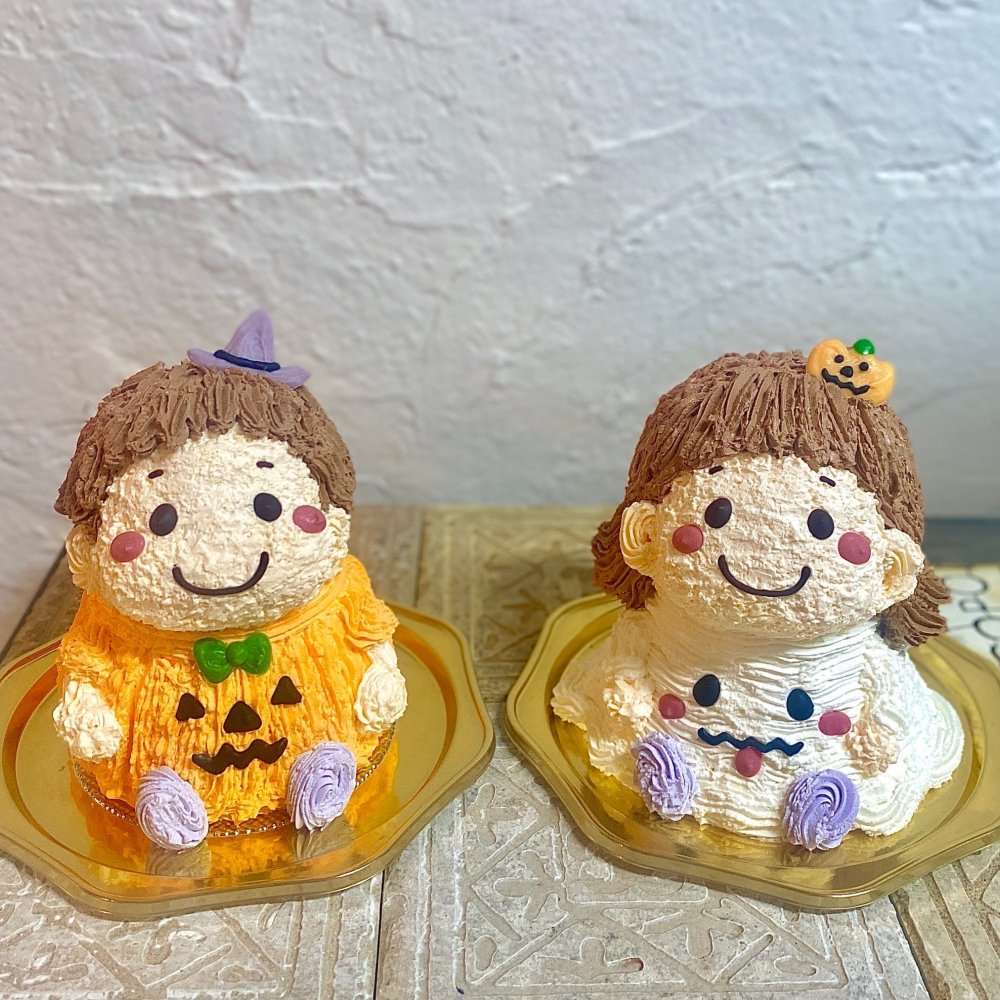 ハロウィンおばけの女の子の立体ケーキ 誕生日 可愛い ケーキ 立体 動物 女の子  子供 人気 プレゼント ハロウィン パーティー 10月