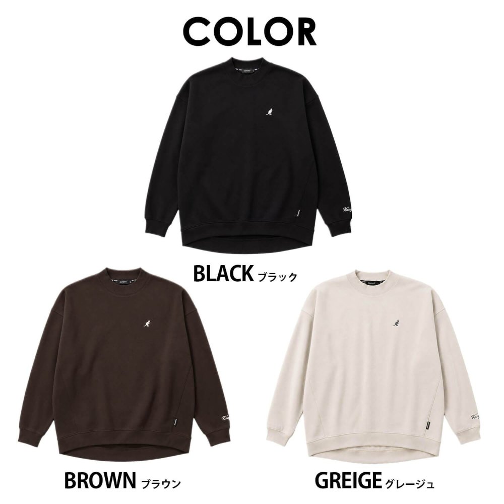 KANGOL カンゴール スウェット トレーナー メンズ レディース kpmc-10374 裏起毛 モックネック プルオーバー ハイネック 袖刺繍 ロゴ カンガルー ビッグシルエット ストリート ヒップホップ ダンス カジュアル M L XL 2026FW Karlas 別注