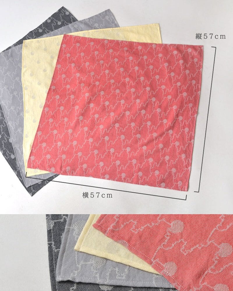 【niki* ニキ】播州織 oshiro バンダナ (624-051)レディース 正方形 大判 コットン 綿100 スカーフ ハンカチ ヘアアクセサリー リボン ターバン ランチバッグ 巾着 ナチュラル おしゃれ ギフト プレゼント 30代 40代 50代 60代 姫路城 伝統工芸 日本製
