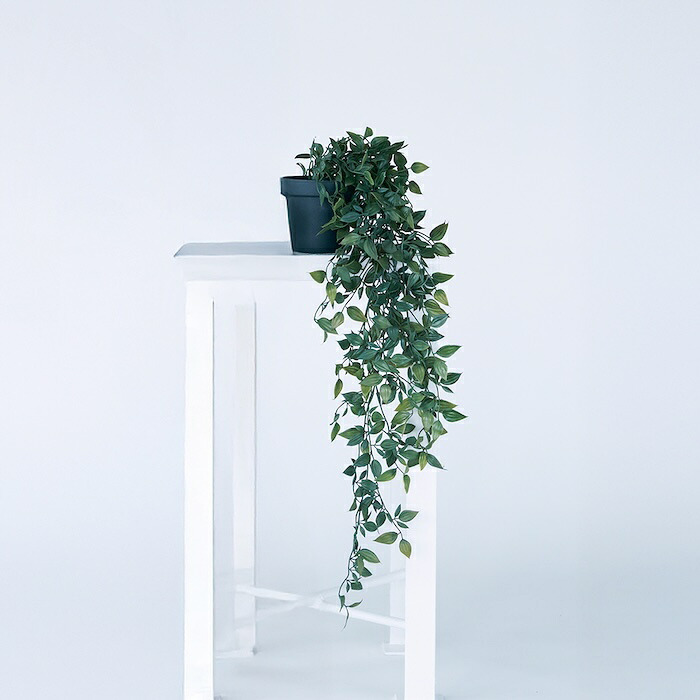 観葉植物 造花 フィカス シャングリラ BROWN 全長約74cm フェイクグリーン 高級 本物そっくり リアル おしゃれ 卓上 インテリア 人工観葉植物 アーティフィシャルグリーン 垂れ下がる つる オフィス 店舗 開店祝い 室内 リビング 玄関 トイレ 風水 フェイク
