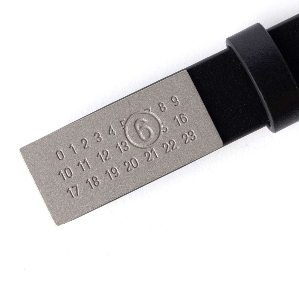 エムエム6 MM6 NUMERIC BELT MINI ミニ ニューメリック カーフスキン ベルト SA5TP0011 P9441 レディース ファッション小物 ブラック