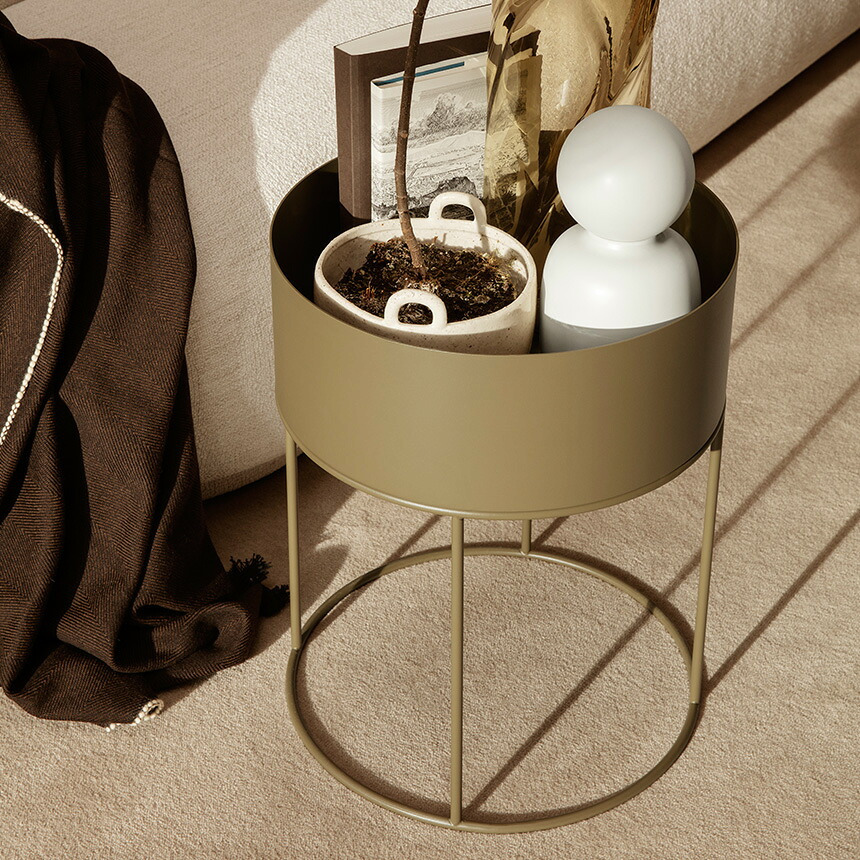 ferm LIVING ファームリビング プラントボックス ラウンド プランター 北欧小物入れ 収納 北欧雑貨 インテリア 雑貨　おしゃれ 収納 キッチン 植木鉢 鉢 スタンド 正規輸入品