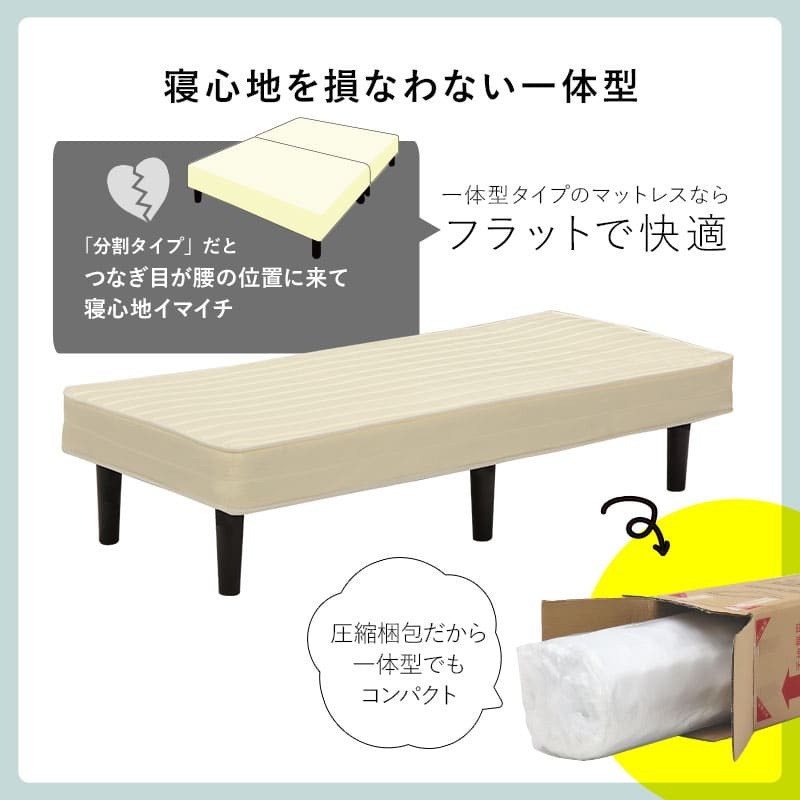 ベッド 寝具 マットレス 脚付きマットレス マット セミダブル マットレス付き すのこ 脚付 脚付マット ボンネルコイルマットレス
