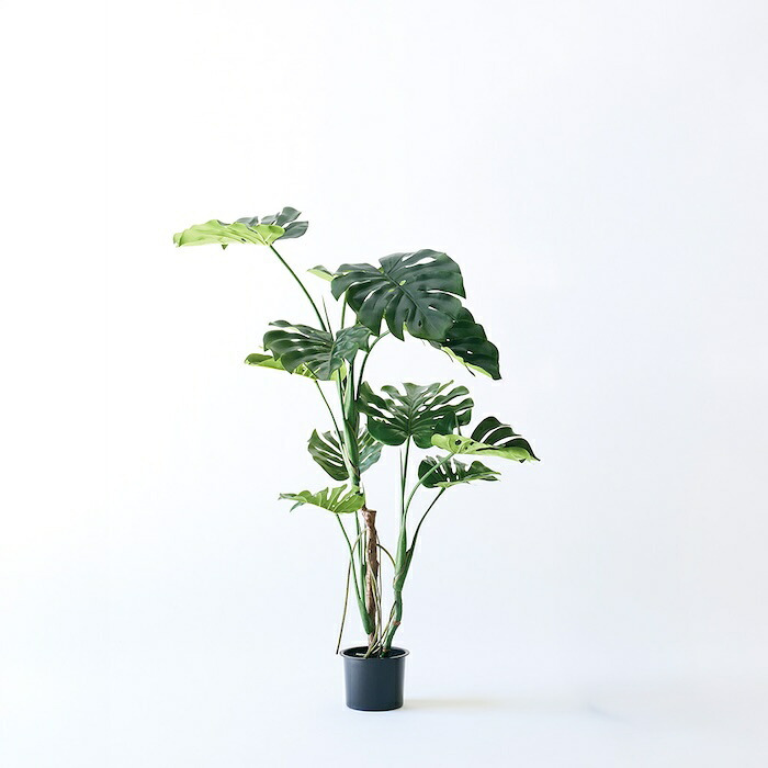 観葉植物 造花 モンステラ BROWN 全高約120cm フェイクグリーン 高級 本物そっくり リアル おしゃれ コンパクト インテリア 人工観葉植物 アーティフィシャルグリーン 南国 オフィス 店舗 開店祝い 室内 リビング 玄関 寝室 風水 フェイク