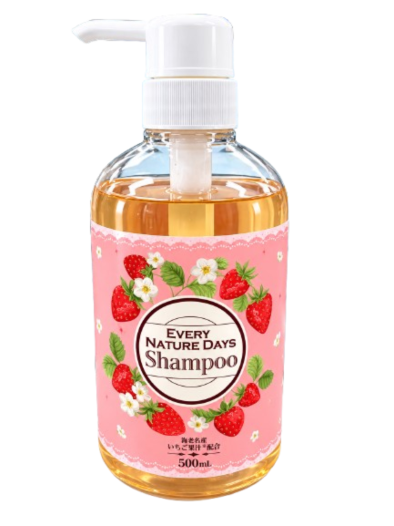 EVERY NATURE DAYS イチゴシャンプー トリートメント セット 国産いちご果汁を配合 生しぼりの海老名いちご果汁〈保湿作用〉を配合。 自然の恵みで髪をうるおいで満たします。