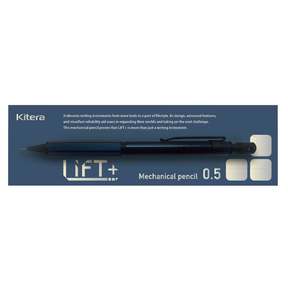 【予約受付中】LIFT+ シャープペンシル 0.5mm 2026限定カラー｜ネイビー／ガンメタル 紀寺商事 Kitera