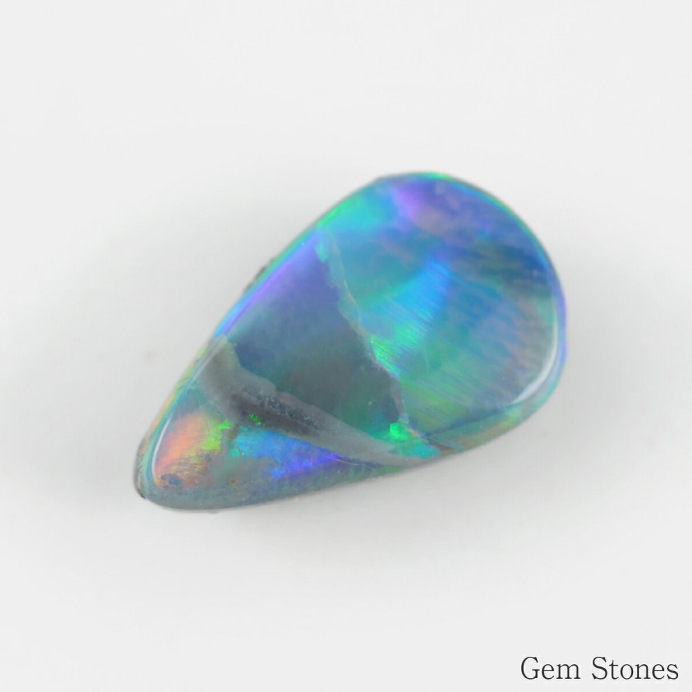  高品質 ブラックオパール 0.545ct ルース 裸石 宝石 オパール ブルー グリーン ブラック 希少 誕生石 10月 お守り ジュエリー ギフト