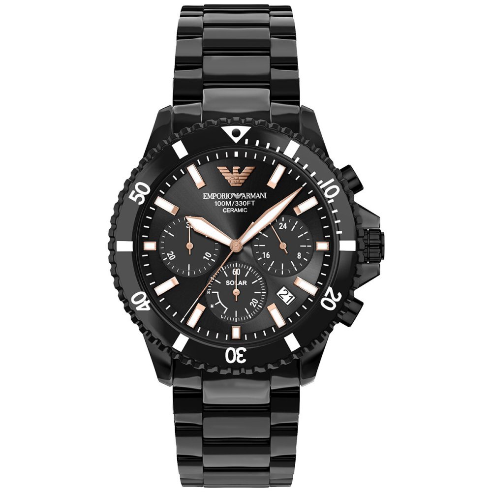 エンポリオアルマーニ EMPORIO ARMANI 腕時計 メンズ ソーラー クロノグラフ セラミック AR70022【2026 新作】