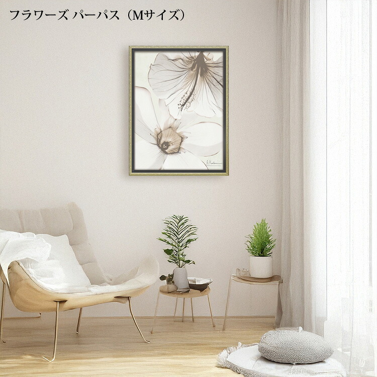 X RAY キャンバスアート フラワーズ パーパス M XR-12504 送料無料 アートフレーム 花 葉っぱ 葉 X線 絵画 アート インテリア