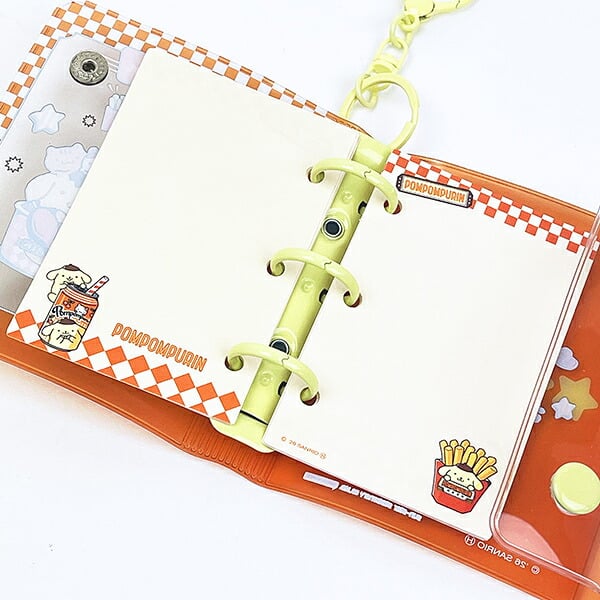 サンリオ ポムポムプリン ミニシールバインダーチャーム キーホルダー 文具 Sanrio