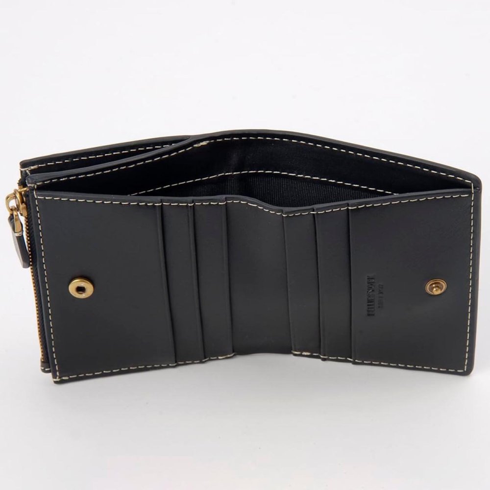 ベリーズヨーク　BELLIES YORK　コンパクト財布　二つ折り財布　BYTM1882BK　ブラック　黒色　ベジタブルタンニン　イタリアンレザー　牛革　”エイジングを楽しむ革小物”
