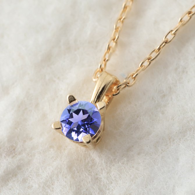 タンザナイト ネックレス K18 ゴールド ネックレス 12月誕生石 一粒 18金 18K イエローゴールド ホワイトゴールド チェーン 長さ選べる 40cm 45cm 50cm ギフトラッピング可能 シンプル 華奢 上品 Rapture 彼女 妻 女性 レディース プレゼント ハロウィン 【品番：CG-RSP-29051-12】