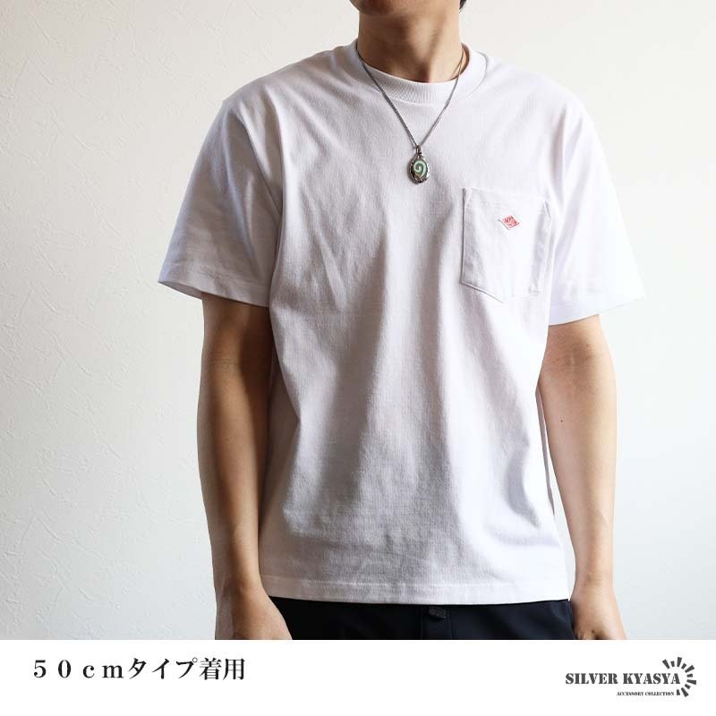 ステンレス 願い石 ペンダントネックレス メタルネックレス タタキ ターコイズ ダブル喜平チェーン 細身 シルバー ネイティブアメリカン ユニーク 模様 不思議 幾何学 ストーン 渦巻 メンズ 男性 金属アレルギー対応
