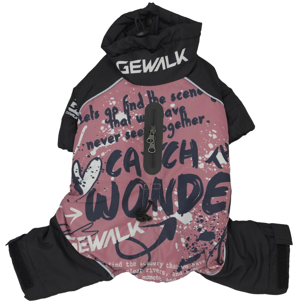 ジウォーク GEWALK ストリート ドリズル サーマル オーバーオール 犬服 BM ピンク