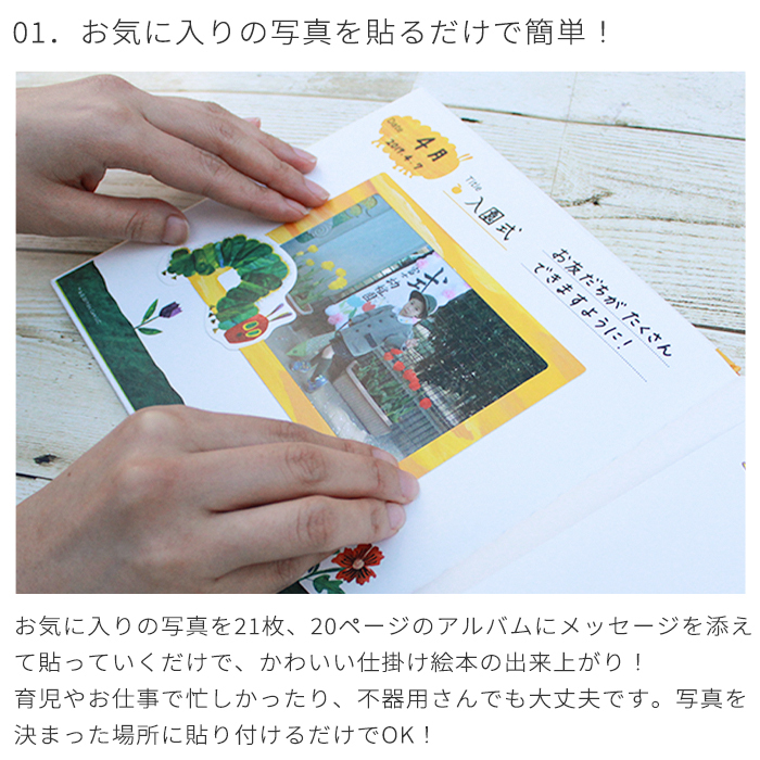 アルバムしかけ絵本 「せいちょうものがたり」～ERIC CARLE～ | はらぺこあおむし エコー写真 保存 エコーアルバム フォトアルバム マタニティアルバム 写真 アルバム