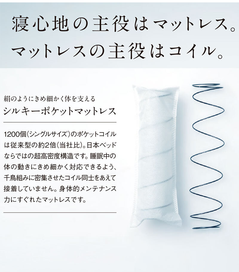 マットレス 日本 シルキーポケット silky pocketハーフクイーン 高級 高級ホテル 迎賓館 宮内 一流ホテル 正規品 ハーフクイーンマットレス ハーフクイーン マットレス単品 レギュラー