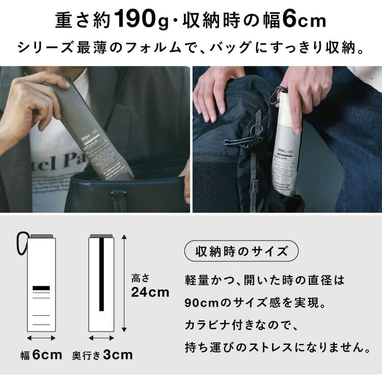 IZA Light＆Slim za007 日傘 折りたたみ傘 雨傘 傘 定形外 送料無料 晴雨兼用 UVカット100％ 完全遮光 遮熱 ユニセックス  wpc.メンズ レディース 大きめ 軽量 撥水