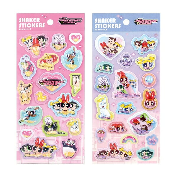 パワーパフガールズ シェイカーシール ステッカーズ グラデ 文具 パワパフ