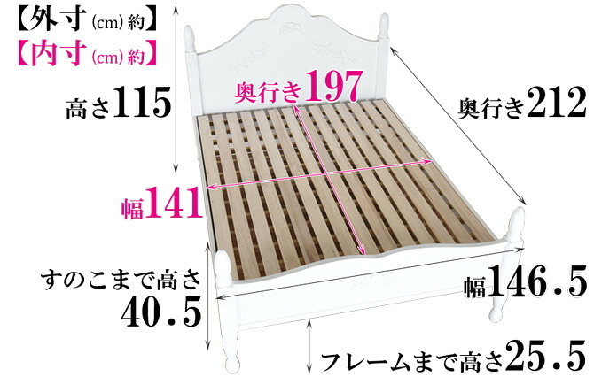 アンティーク調 ヨーロピアン フレーム スノコ使用 フィレンツェ ダブル 高級 木製 マホガニー材 輸入家具 通気性 クラシック ＤＥＬＴＡ