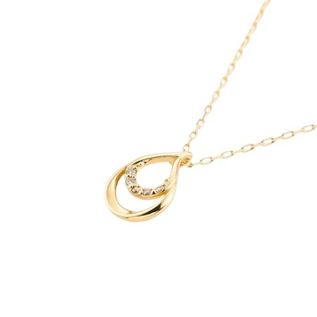 【無料ラッピング】  ヨンドシー 4℃ EAU DOUCE４℃ K18イエローゴールド ネックレス ダイヤモンド ブランド 正規品 新品 ギフト プレゼント 人気 おすすめ 誕生日 記念日 クリスマス 送料無料