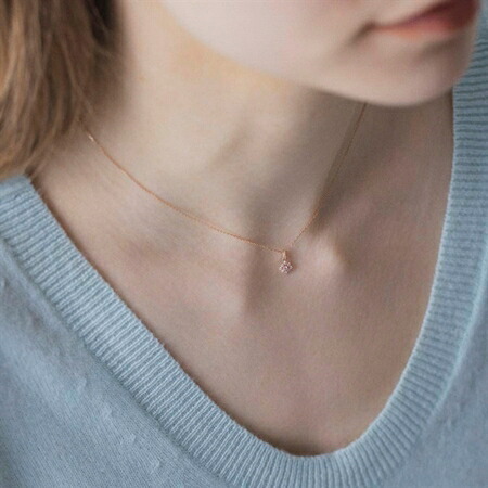 【無料ラッピング】  ヨンドシー 4℃ EAU DOUCE4℃ K10 ピンクゴールド ネックレス ダイヤモンド レディース ブランド 正規品 新品 ギフト プレゼント 人気 おすすめ 誕生日 記念日 クリスマス 送料無料