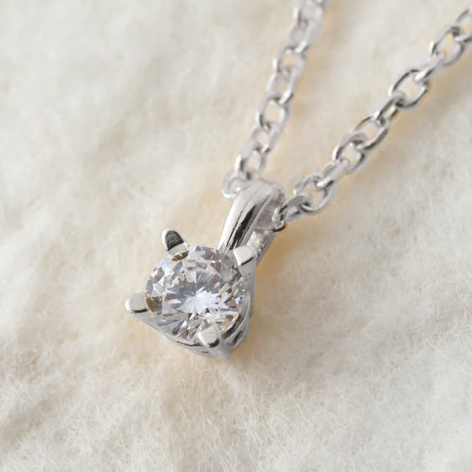 4月誕生石 ダイヤモンド ネックレス 0.1ct シルバー925 ネックレス 一粒 銀 チェーン 長さ選べる 40cm 45cm 50cm ギフトラッピング可能 シンプル 華奢 上品 ミリオンベル 彼女 妻 女性 レディース 誕生日 プレゼント ハロウィン 【品番：CG-SP-29051SV-4】