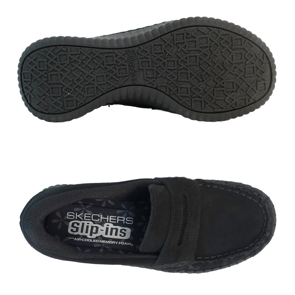 SKECHERS スケッチャーズ スニーカー レディース スリップインズ ウィルシャー 159586 BBK ブラック WILSHIRE BLVD-MOONLIT LOVE ハンズフリー