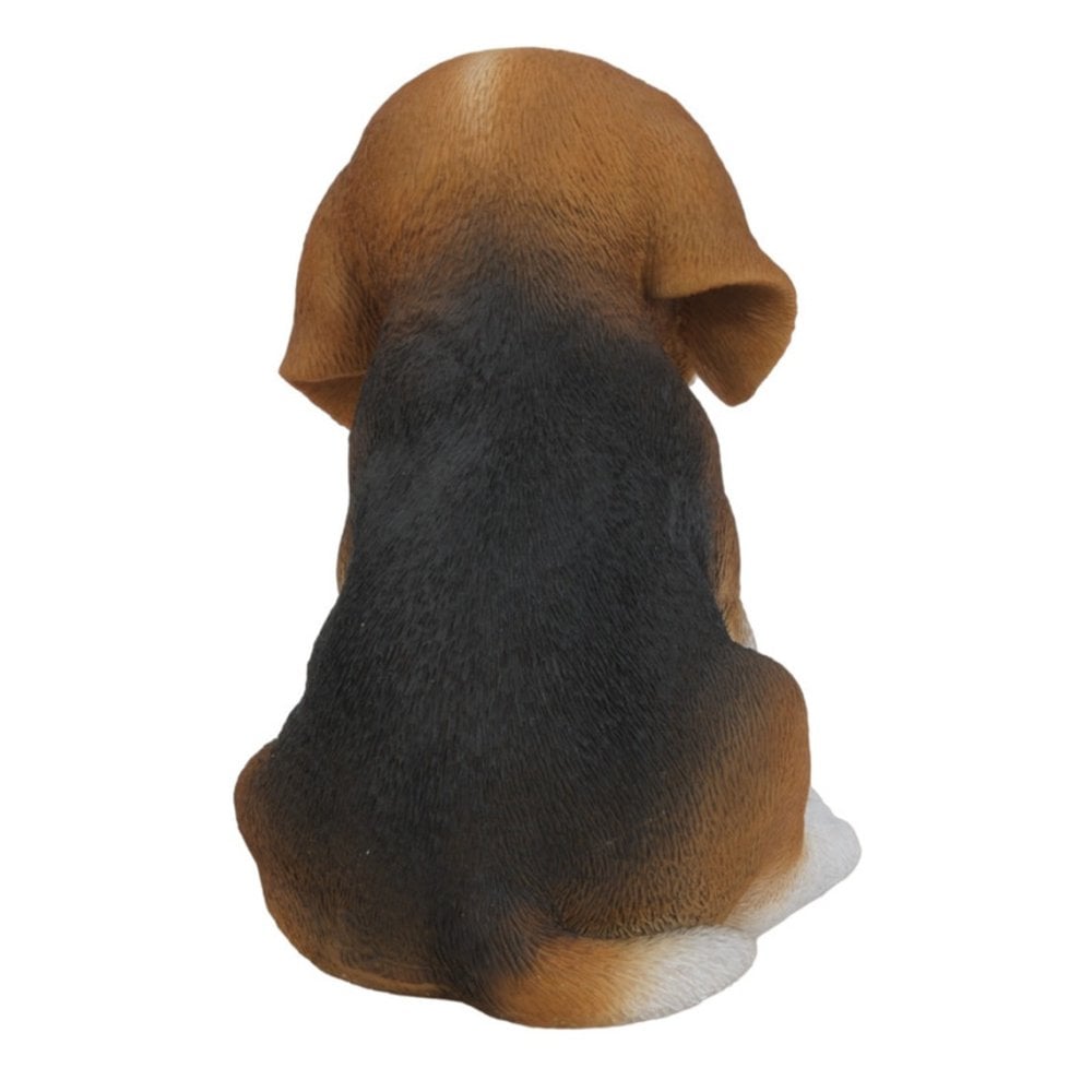置物 woobia ウービア 犬 トライカラー お座りビーグル 子犬 奥行15.5cm 三色 垂れ耳 リアル 本物そっくり イギリス生まれ 職人手彩色 縁起物 戌年 玄関 インテリア 新築祝い 引っ越し祝い 開店祝い 出産祝い 誕生日 お祝い ギフト プレゼント 犬好き ビーグル好き