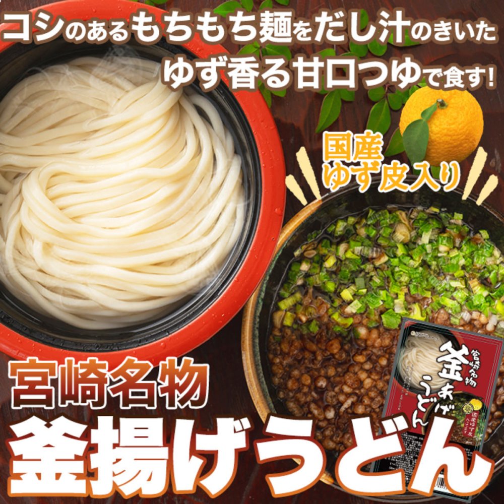 宮崎名物 釜あげうどん 6食分 つゆ 薬味付き うどん 生麺 つゆ付き 麺 郷土料理 宮崎 ポスト投函便
