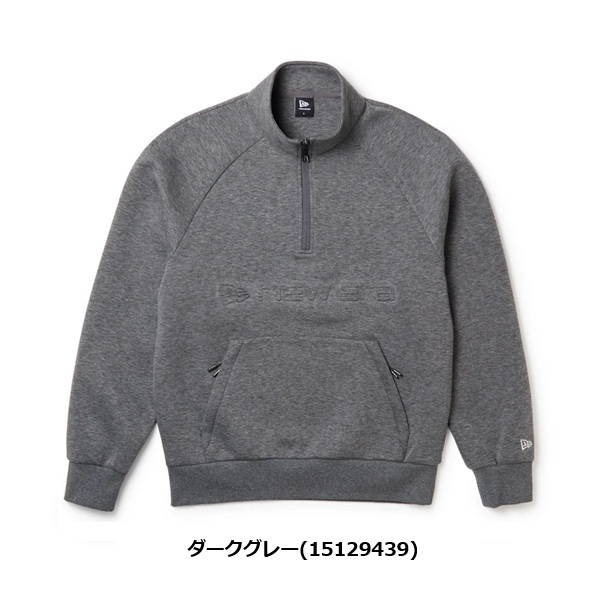 ニューエラ ゴルフ テック スウェット ハーフジップ プルオーバー Emboss Logo ダークグレー New Era Golf (15129439) 2026年秋冬モデル お誕生日祝い お祝い 記念品 お父さん 父の日 彼氏 男性 30代 40代 50代 60代 母の日 お母さん 還暦祝い 敬老の日 彼女 人気プレゼント プレゼント