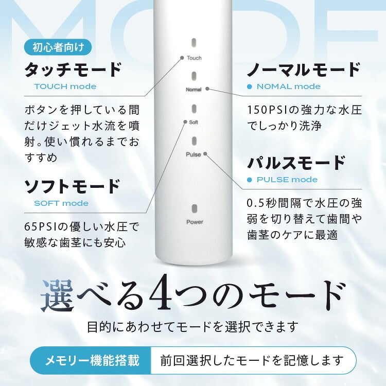 口腔洗浄器 オムニ アクアウォッシャー タンクレス 4種類ノズル 4モード ジェットウォッシャー 水流ケア 歯間ケア 歯周ノズル 歯列矯正ノズル 舌クリーナー 軽量165g スリム コンパクト USB Type-C充電 携帯用 旅行 父 母 ご両親 敬老の日 誕生日 プレゼント ギフト
