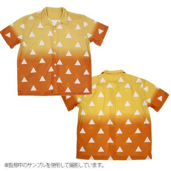 鬼滅の刃 我妻善逸 ドライアロハシャツ シャツ イエロー XLサイズ