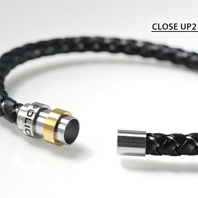 ポリス ブレスレット メンズ ブランド POLICE グリップコア GRIPCORE GB0082302 ブラック シルバー ゴールド アクセサリー 腕輪 ジュエリー ブランド 高級 おしゃれ プレゼント 男性 実用的 かっこいい