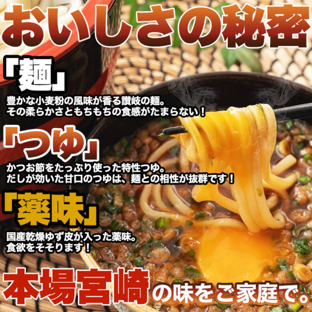 宮崎名物 釜あげうどん 6食分 つゆ 薬味付き うどん 生麺 つゆ付き 麺 郷土料理 宮崎 ポスト投函便