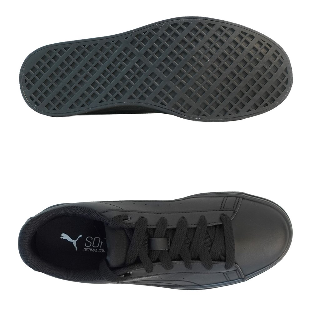 プーマ PUMA スニーカー メンズ レディース ローカット プーマ V コート バルク EB スニーカー ブラック 389908-02 黒